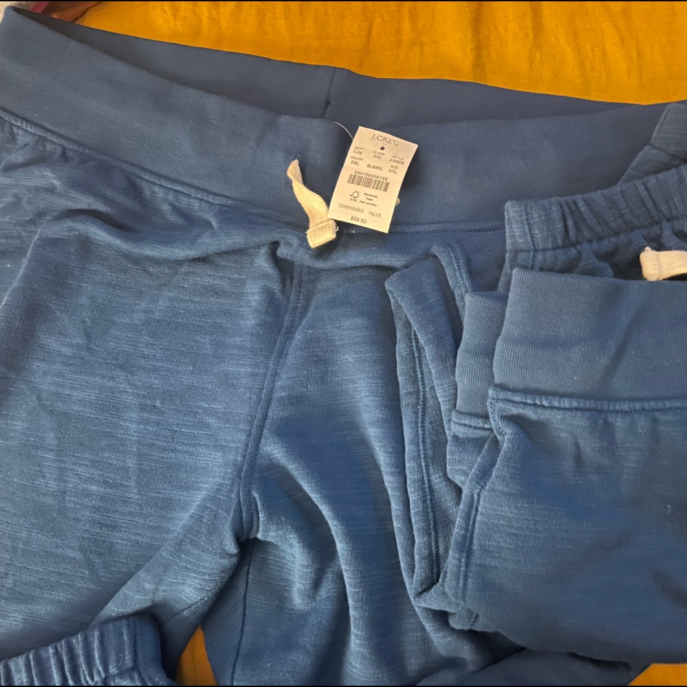 J crew - nwt - xxl - royal blue terry sweat pant
